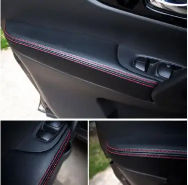 Для Nissan Qashqai интерьер PU дверь подлокотник поверхностного покрытия отделка панели охранники автомобиль Стайлинг Аксессуары защита автомобильные чехлы