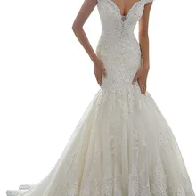 Свадебное платье Русалка с v-образным вырезом и открытыми плечами роскошное свадебное платье Дубай свадебное платье принцессы vestidos de novia sirena