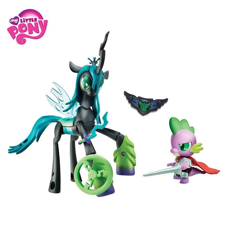 

Original Hasbro My Little Pony Queen Chrysalis&Spike the Dragon Limited Movi Model Action Figure Collection For Christmas Gift