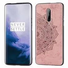 For One Plus 7 Pro Car Magnetic Mandala Pattern Fabric PC Panel TPU Frame Protection Case For One Plus 7 Pro Smartphone