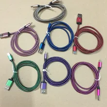 500 шт. высококачественный для apple iPhone 8 7 6 5 для android нейлоновый кабель Змеиный Плетеный алюминиевый сплав зарядный кабель