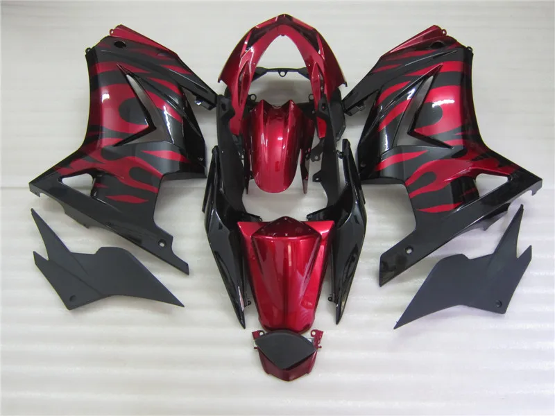 Комплекты мотоциклетных обтекателей для Kawasaki red flame zx 250r 08-14 EX250 2008 2010 2014 ZX250R Ninja