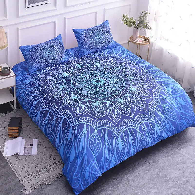 Boniu Luxury Mandala Print Bedding Set 3d Comforter Set Single Queen King Adult Duvet Cover Pillowcases Home Decor Bedclothes - Цвет: JX-489