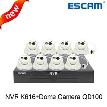 Escam OWL QD100 Night Vision Onvif P2P Mini IP Camera dome Camera+1080P 16CH Network Video Recorder K616 home security system