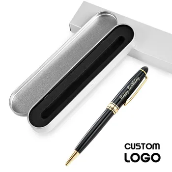 Personalized Pen Writing Metal Ballpoint Pen Customized Logo Pens Engrave Logo Company Name School Office Supplies Accessories sales champion 60pcs lot 10 colors metal pen customized logo printing with free logo name or text for company event supplies