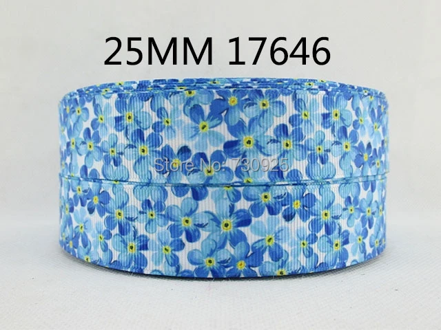 

(5yds per roll) 5Y17646 1" flowers series high quality printed polyester ribbon, DIY handmade materials, wedding gift wrap