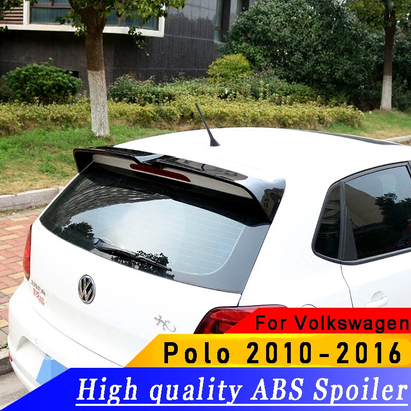 

High quality ABS spoiler for Volkswagen Polo 2010-2016 year spoiler primer or DIY color car rear wing spoiler for Polo