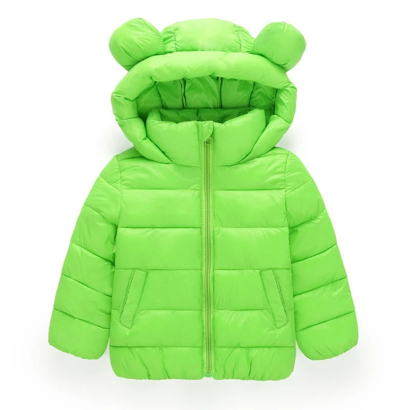 Sundae Angel/детская зимняя куртка для девочек; Однотонный светильник с капюшоном и длинными рукавами; Верхняя одежда для мальчиков; пальто; хлопковая стеганая куртка для малышей; одежда