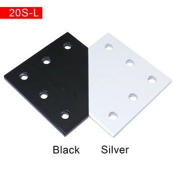 

10pcs 20x20 with 5 Holes 90 Degree Joint Board Plate Corner Angle Bracket Connection Joint Strip for Aluminum Profile 2020