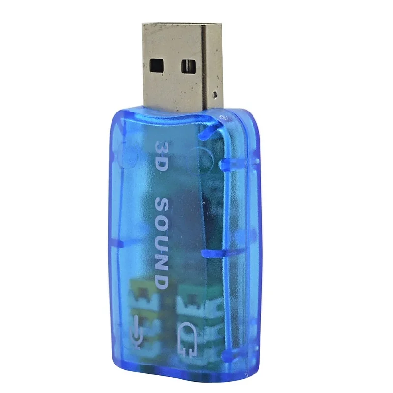 TISHRIC USB внешняя звуковая карта 5,1 3D аудио адаптер USB до 3,5 мм Интерфейс микрофон наушники для MAC компьютер профессиональный - Цвет: Серый