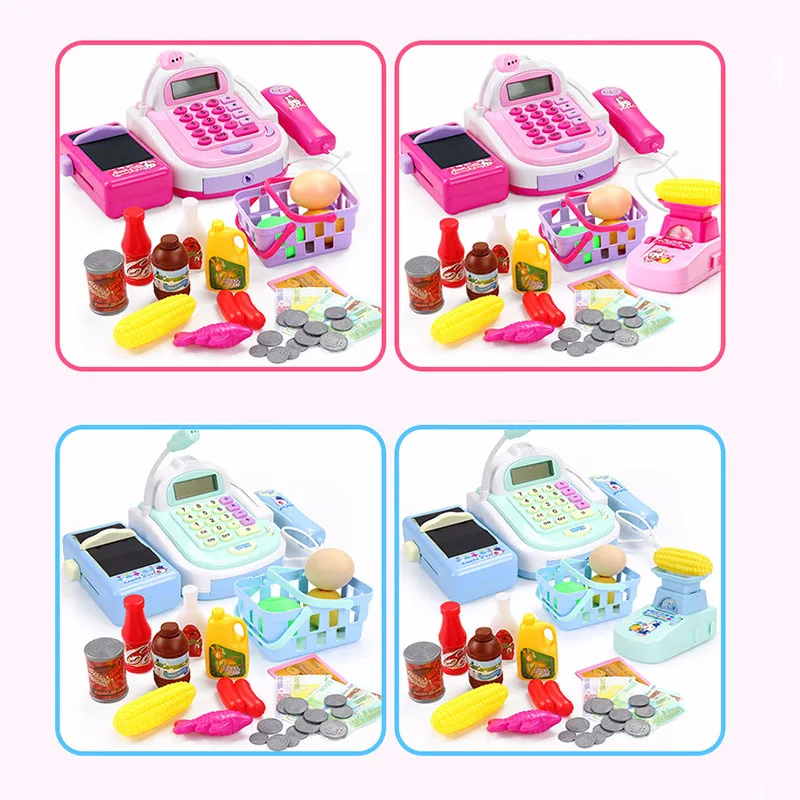 Детский супермаркет Касса Игрушка Дети Девочка моделирование машина кредитной карты кассовый аппарат детей раннего образования набор игрушек