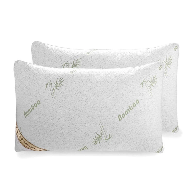 2 PACK Queen Hotel Bamboo Pillow Memory Foam Hypoallergenic Cool Comfort (3)