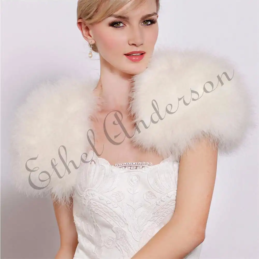 blush fur shawl
