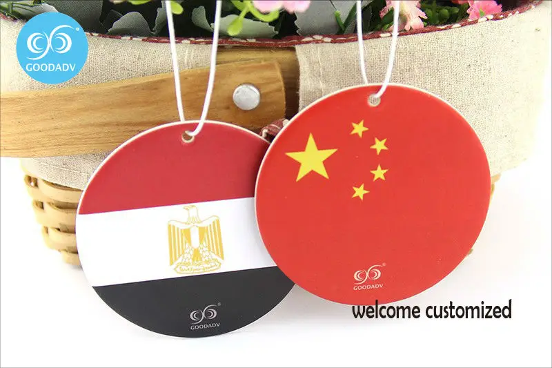 2018 New Arrival Perfume Paper Air Freshener Custom Hanging Flag Air