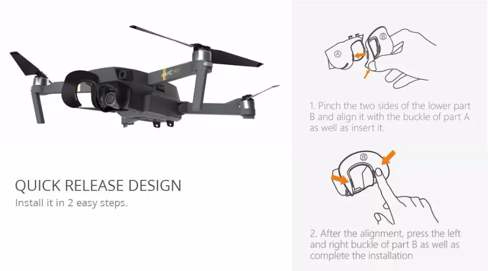 Pygtech 3-в-1 радиоуправляемого беспилотного летательного аппарата DJI Mavic набор аксессуаров для DJI Mavic Pro пульт дистанционного управления Джойстик пропеллер держатель-фиксатор Gimbal Камера Крышка Капота