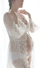 Dentelle d’été de maternité dress photographie fantaisie soutiens maternité robe robes enceintes dress vêtements de maternité de maternité chemise de nuit