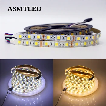 

SMD 5050 Double Color Temperature 2 IN 1 LED Strip 12V 5M 60LEDs/M 300LEDs ip20 ip65 Waterproof White+Warm white LED Tape light