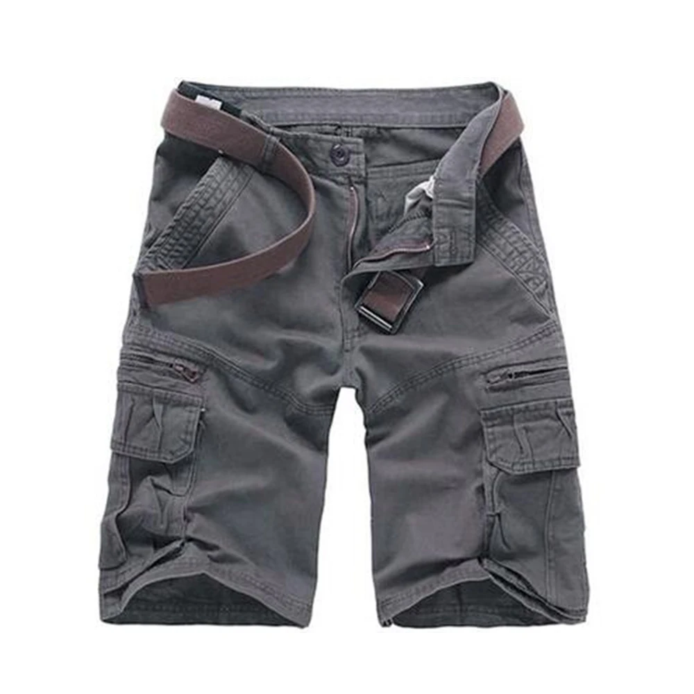 MASCUBE бренд мужские повседневные камуфляжные свободные брюки-карго мужские большие размеры мульти-карман военные брюки комбинезоны - Цвет: Серый