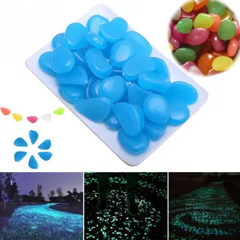 

Unique Aquarium Fake Pebbles Glow Stone Night Rocks Aquarium Decoration