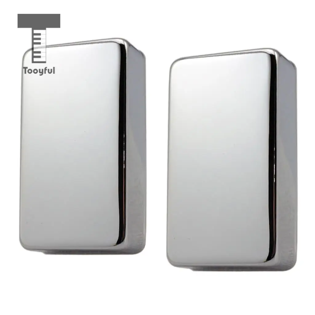 Tooyful 2 Pcs Sealed Closed Double Coil Humbucker Pickup Cover for Electric Guitar Parts