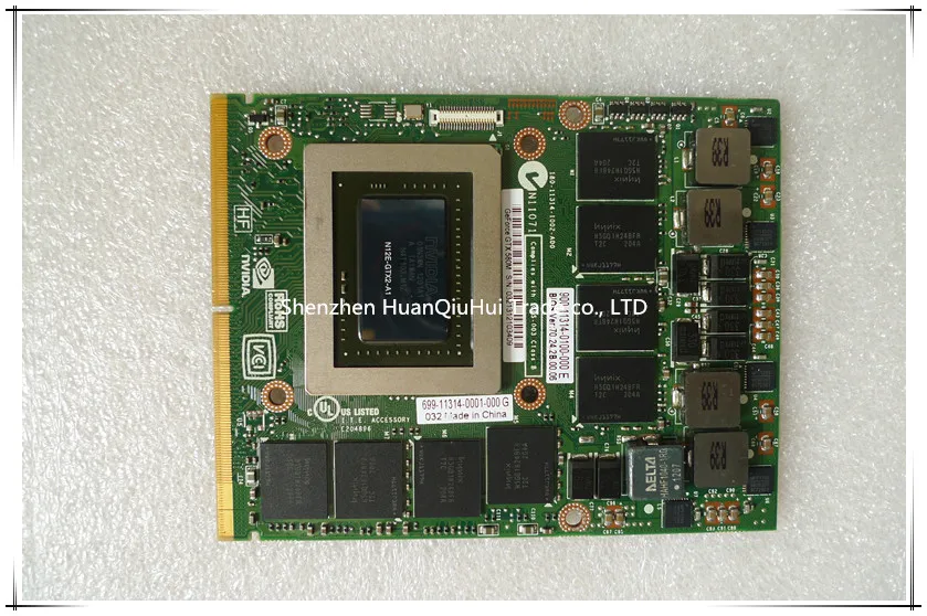 

Tarjeta de video original GTX 580M GTX580M 2GB N12E-GTX2-A1 para Dell Alienware M15X M17X M18X Reemplazo de tarjeta gráfica GPU