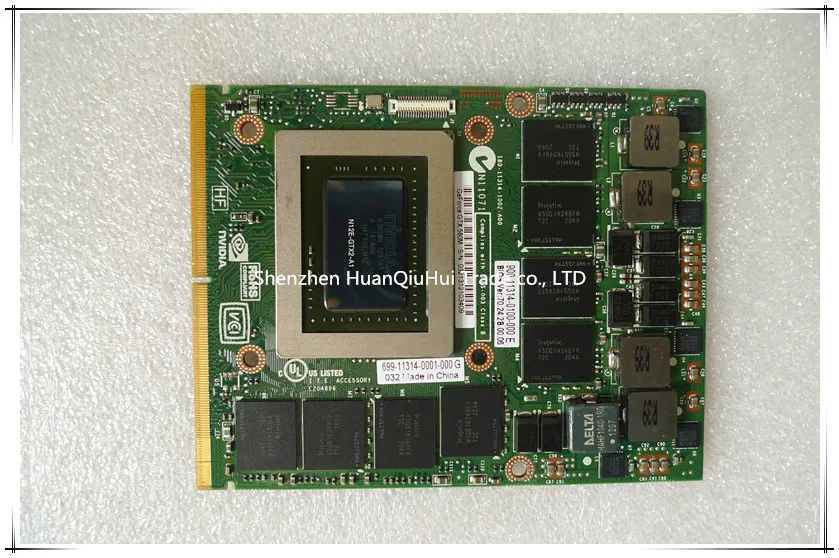 Видеокарта GTX580M GTX 580M GDDR5 2 Гб с X-образным кронштейном для Dell Alienware M17X R2 R3 R4 M18X 100% |