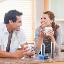 Электрический молоковзбиватель с тубус для хранения Портативный Нержавеющая сталь Миксер для напитков DC112