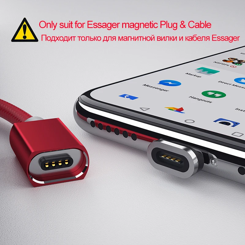 Essager كابل USB مغناطيسي ل فون Xiaomi mi9 8 USB C نوع C المصغّر USB كابل المغناطيس بيانات الشحن شاحن الهاتف المحمول الكابلات Essager كابل USB مغناطيسي ل فون Xiaomi mi9 8 USB C نوع C المصغّر USB كابل المغناطيس بيانات الشحن شاحن الهاتف المحمول الكابلات
