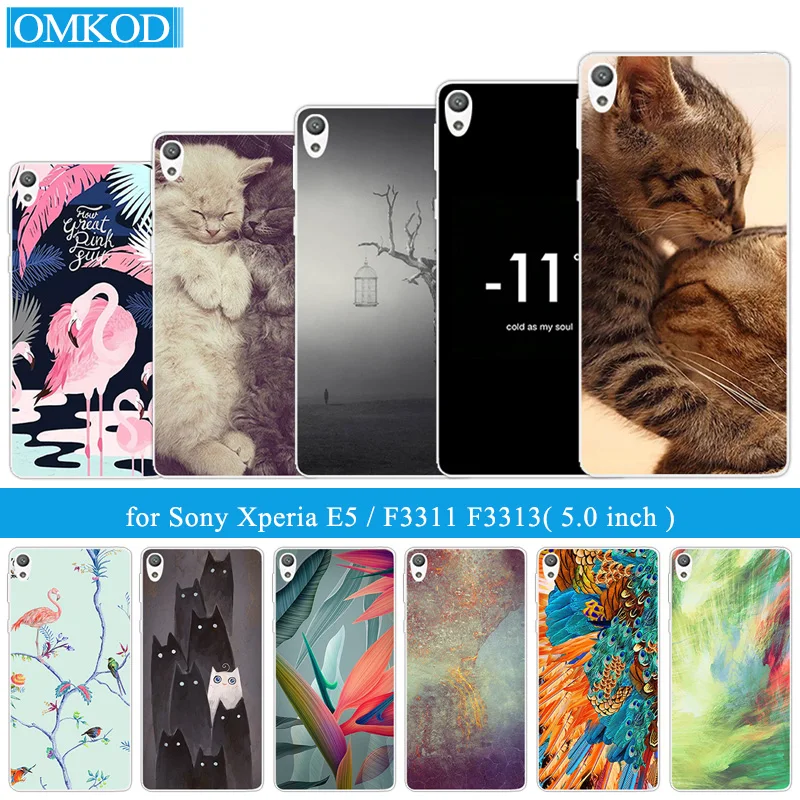 

for Sony Xperia E5 F3313 F3311 Soft Silicone Flamingos Phone Cases for Sony E5 F3313 F3311 Coque for sony e5 E 5 TPU Back Covers
