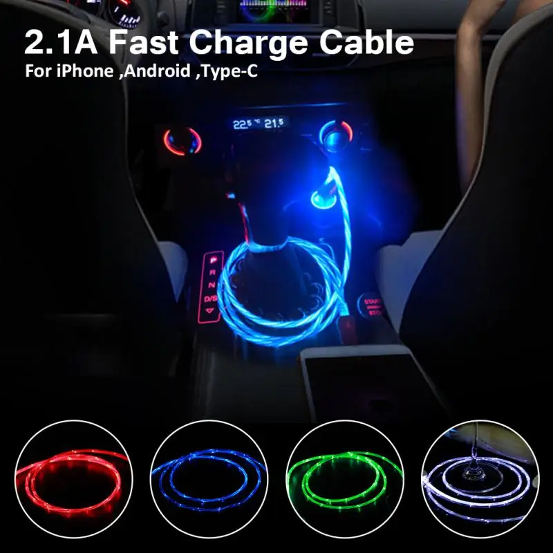 

Led Lighting Charge Cable Type C for Xiaomi Huawei Honor Oneplus Type-C USB Cable Typc C Phone Sync Charging for Android Phone