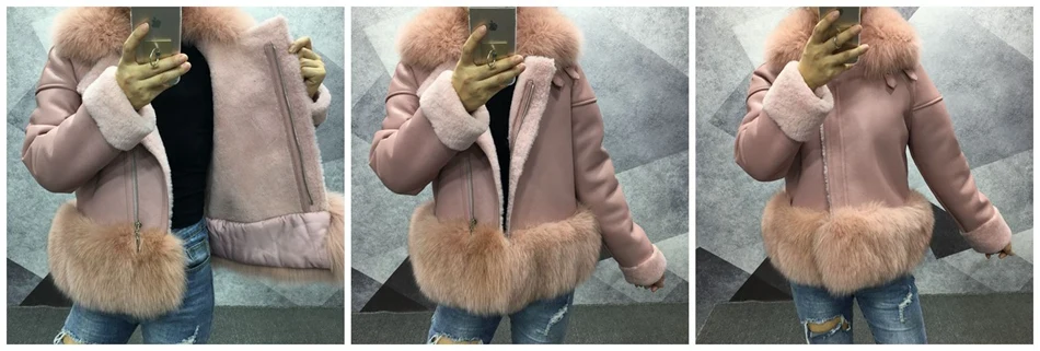 women genuine leather jacket with fur (12)