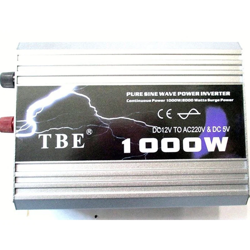 

1000w Solar Car Auto Pure Sine Wave Power Inverter DC12V 24V 48V To AC220V AC110V Converter USB Socket For Laptop Phone