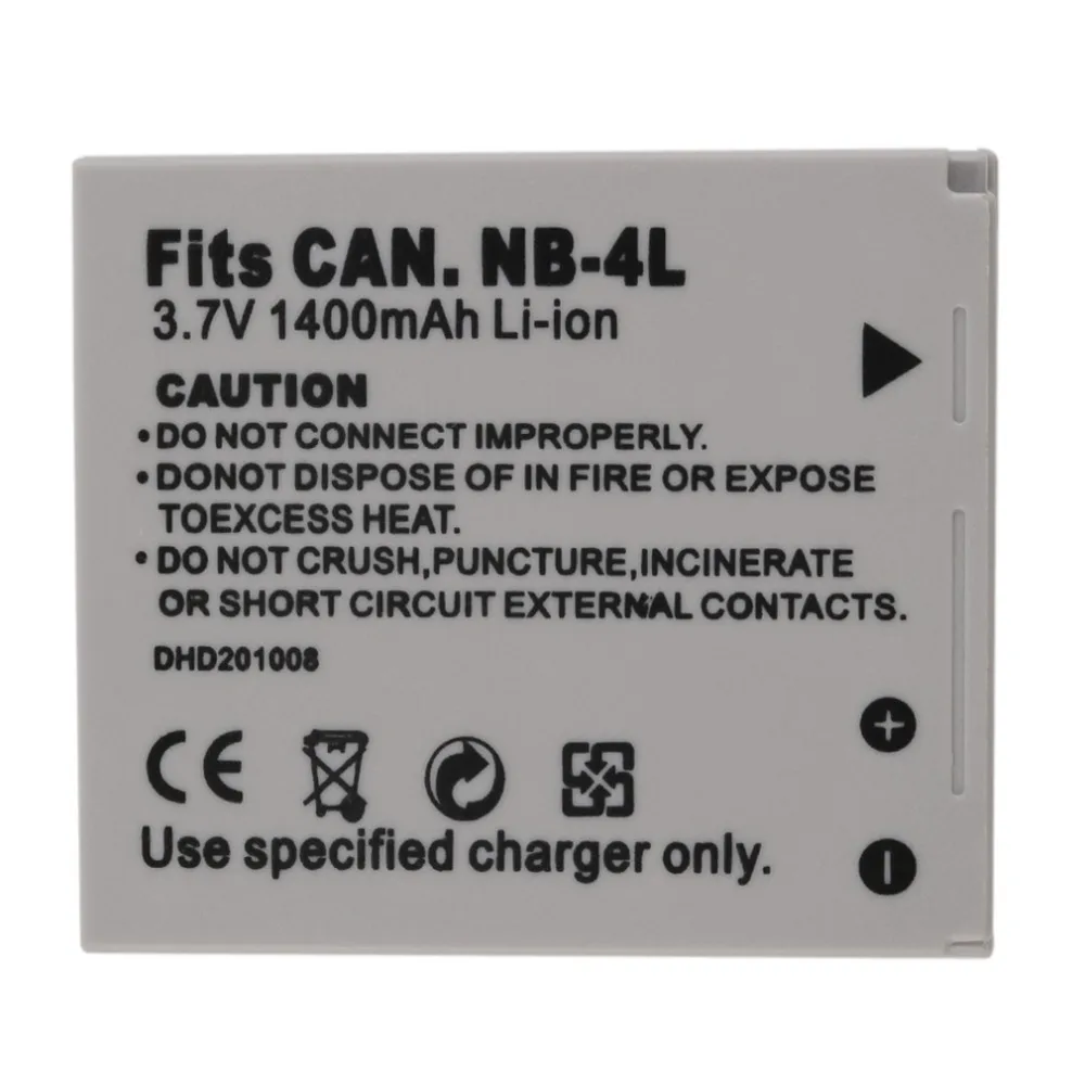 The new 3.7 v 1400 mah battery replacement for canon nb-4l Li-ion | Электроника
