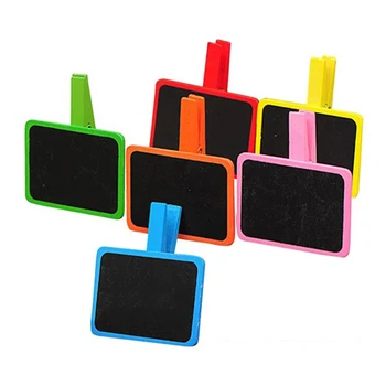 

12pcs I132313 Colorful Cip Wooden Blackboard 6.5x4.5cm