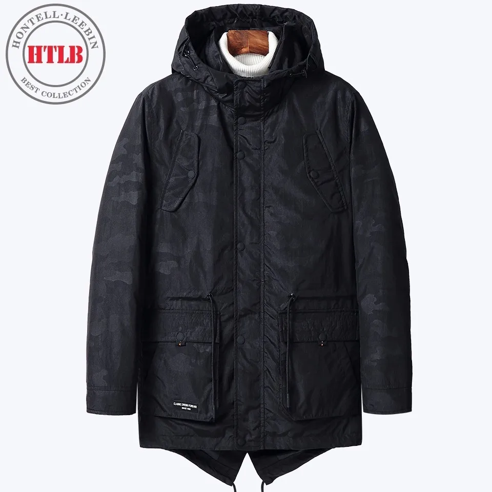 Jacket+Parka Men's Winter Long 3 IN 1 Thermal Camo Military Parkas