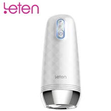 Leten Luxury Intelligent Male Masturbator 2018 NEW Remote Control 10 Mode Vibrator, 4D Real Vagina Pussy Adult Sex Toys For Men