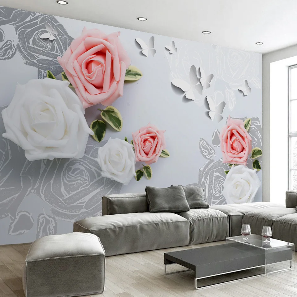 

Custom 3D Photo Wallpaper Multicolor Flower TV Background Large Mural Living Room Bedroom Non-woven Wall Mural Wallpaper 3D