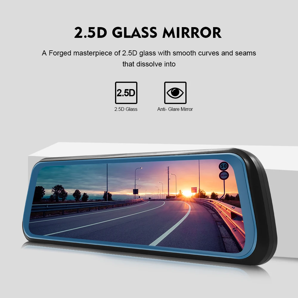 10 ''ips сенсорный экран FHD 1080P Автомобильный видеорегистратор с двойным объективом DashCam монитор парковки зеркало заднего вида камера Dvrs L1023 регистратор вождения