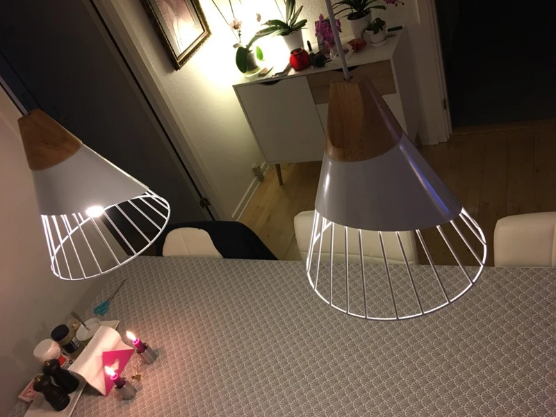 Скандинавские железные подвесные светильники скандинавский бар ресторан кафе стол вилла офис простой E27 pandent лампа освещение