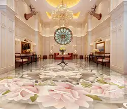 Современная мода 3d полы фото обои бабочка Роза самоклеящиеся обои 3d напольная плитка для гостиной Клубная комната