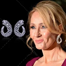 AccKing новые best Мода Знаменитости нового астеризм Дизайн элегантный взгляд Стад кубического циркония вызвало с серьги для Для женщин