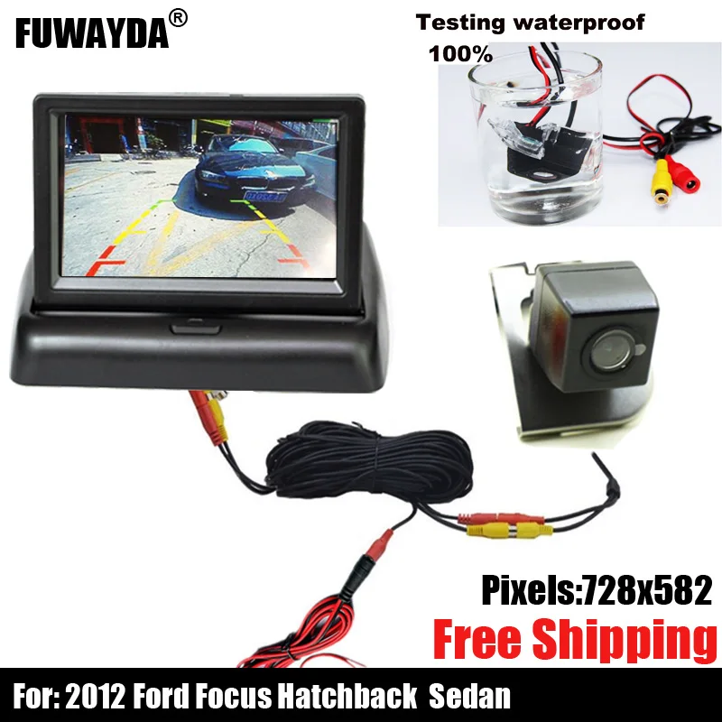 Бесплатная доставка! Автомобильная камера заднего вида SONY CCD Chip для 2012 Ford Focus Hatchback