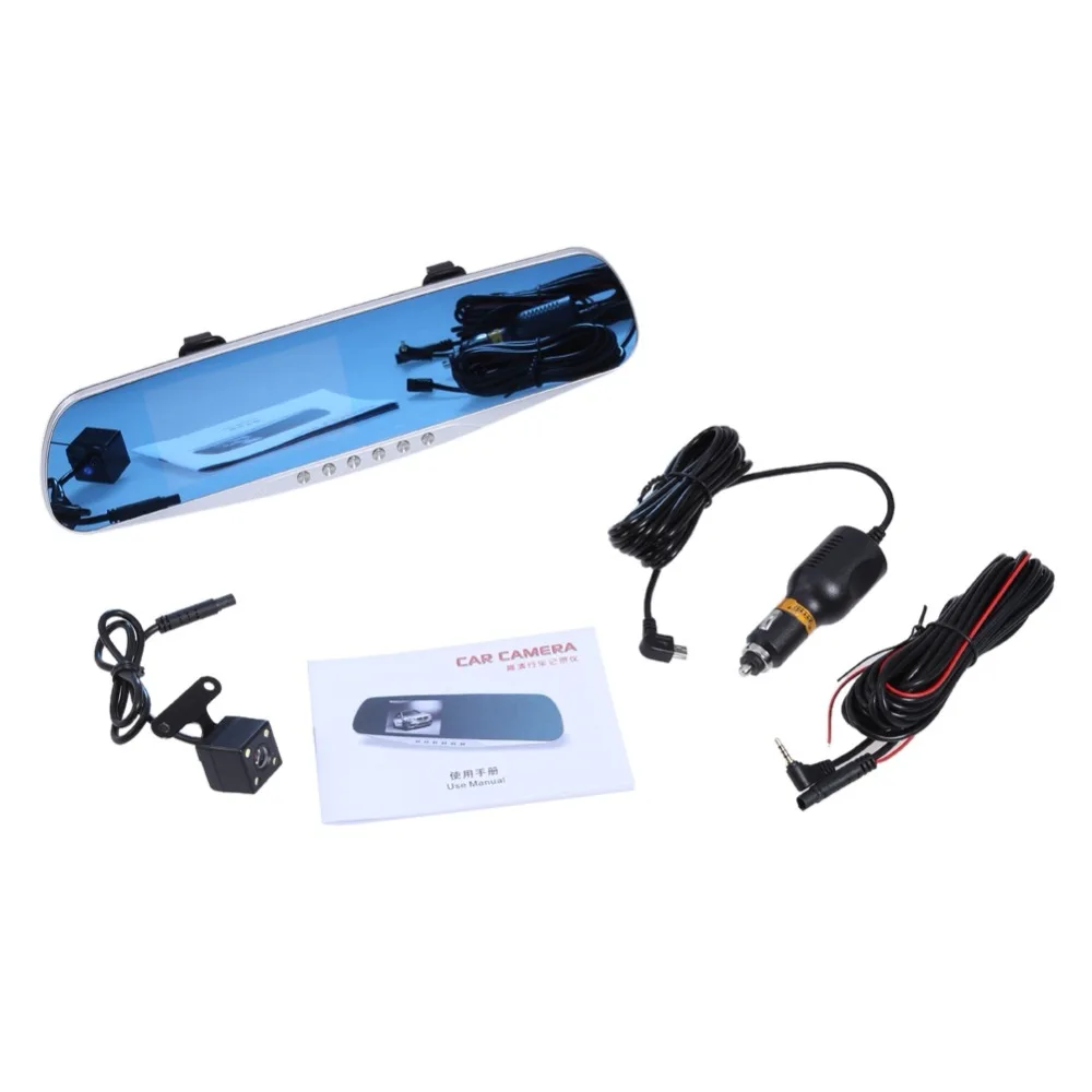Visión nocturna del coche Dvr Detector de cámara espejo de revisión DVR grabadora de vídeo Digital videocámara automática Dash Cam FHD 1080 P alto calidad - 6