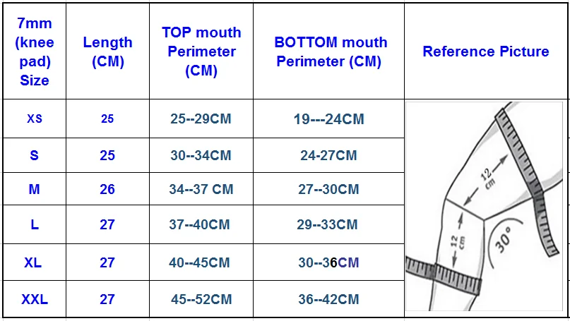 2018-4-4knee sleeve 7mm 