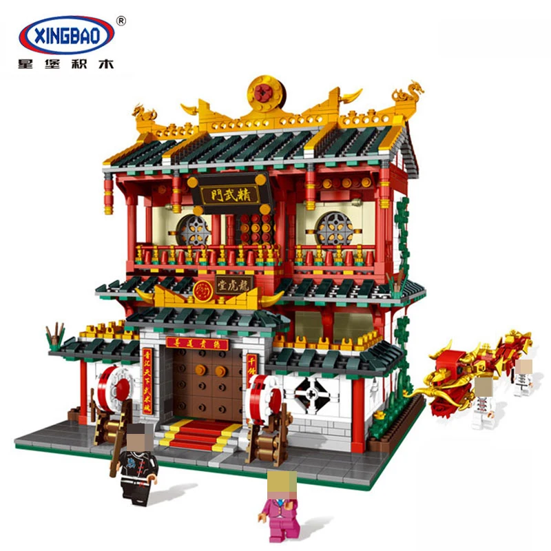 

XingBao 01004 Blocks 2531Pcs Genuine Creative Building Series The Chinese Martial Arts Set Building Blocks Bricks Toys XB-01004