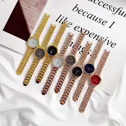 Оригинальные Модные трендовые женские роскошные часы кварцевые часы с ремешком многоцветные Опциональные женские часы Бесплатная