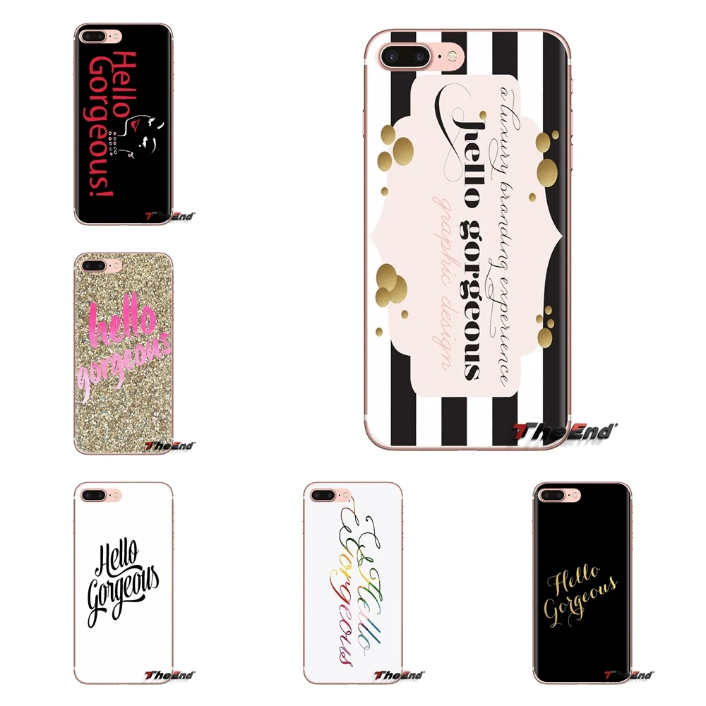 For Xiaomi Redmi 4A S2 Note 3 3S 4 4X 5 Plus 6 7 6A Pro Pocophone F1 Transparent TPU Shell Covers hello gorgeous Art Quote Print |