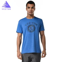 Вектор спорта на открытом воздухе Бег футболка быстросохнущая топы с короткими рукавами легкий Coolmax Пеший Туризм Футболки для Для мужчин и Для женщин 10021 22