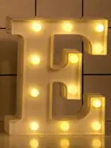 Nordic Стиль домашний декор светящийся светодиодный письмо Ночной светильник без Батарея Скандинавии декор для Свадебная вечеринка украшения детской комнаты - Цвет: E