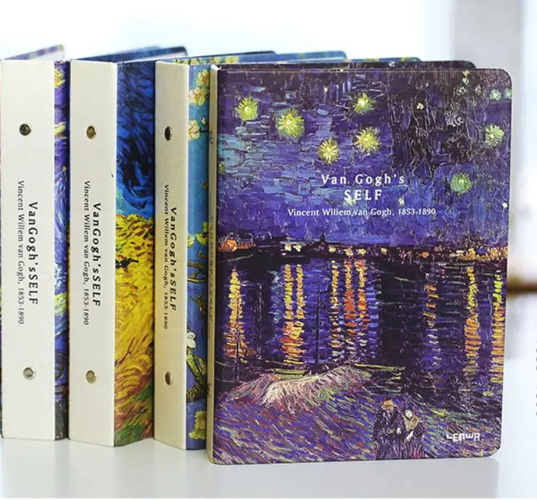 

Cheng Jia Brand Student Creative Stationery Van Gogh Hard Face Notepad Loose-leaf Thicken Day Diary Notebook